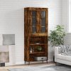 Regál a polička Prolenta Maison Exclusive Skříň highboard kouřový dub 69,5 x 34 x 180 cm kompozitní dřevo