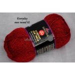 Himalaya Příze Everyday new tweed 02 červená – Sleviste.cz
