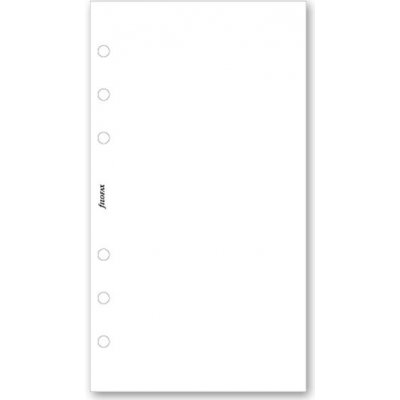 Filofax Poznámkový papír, čistý, bílý, 100 listů náplň osobních diářů A6