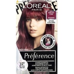 L'Oréal Paris Préférence Vivid Colors barva na vlasy na barvené vlasy na všechny typy vlasů 5,260 Violet 60 ml