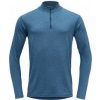 Pánské sportovní tričko Devold Breeze Man Half Zip Neck blue melange