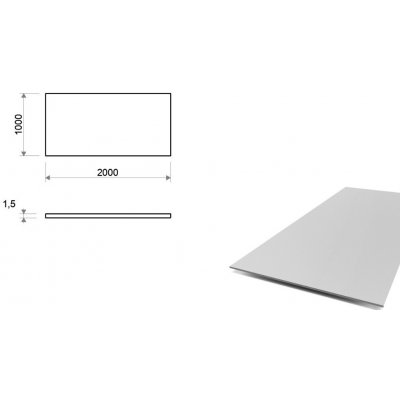 Hliníkový plech 1x2 m, tloušťka 1,5 mm (EN 5754) H111 – Sleviste.cz