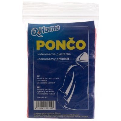 Q-Home Jednorázová pláštěnka poncho – Zboží Mobilmania