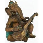 Socha Ganesh kov 19 cm sitar – Hledejceny.cz