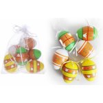 Vajíčko dekorační plastové malované 6 cm, 6ks v organza sáčku – Zboží Dáma