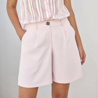 Splývavé široké šortky růžová pudrová – Sleviste.cz