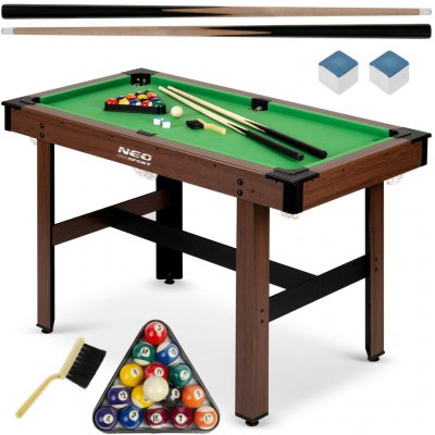 Neo-Sport Biliardový stůl 122 x 61 x 76 cm NS-807 tmavě hnědý – Hledejceny.cz