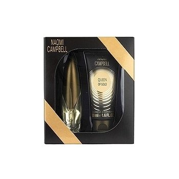 Naomi Campbell Queen of Gold EDT 15 ml + sprchový gel 50 ml dárková sada