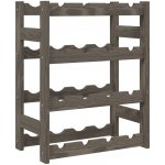 vidaXL Stojan na víno na 16 lahví šedý z masivního borovicového dřeva – Zbozi.Blesk.cz