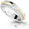 Prsteny Modesi Bicolor stříbrný prsten se zirkony M16023