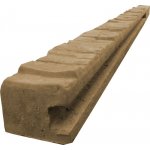 Betonový sloupek na plot 200 cm koncový jednostranně vzorovaný - pískovec Orientace betonového sloupku: Levý sloupek | bráno z pohledu na stranu se vzorem "štípaný kámen" (hrubší vzor) – Zbozi.Blesk.cz