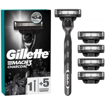 Gillette Mach3 Charcoal + 5 ks hlavic – Zbozi.Blesk.cz