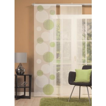 Home Wohnideen panelová záclona 87984 DOTTY 0868 zelena 245x60 cm (v x s)