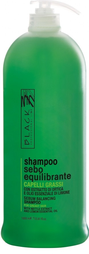 Black Sebum Balancing šampon pro mastné vlasy 1000 ml