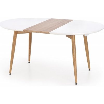 Halmar stůl CALIBER dub sonoma bílý – Zboží Dáma