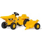 Rolly Toys Šlapací traktor Dumper Kid CAT s vlečkou – Zboží Mobilmania