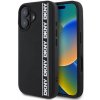 Pouzdro a kryt na mobilní telefon Apple DKNY 3D Rubber Repeat Logo Line Zadní Kryt pro iPhone 16 Black