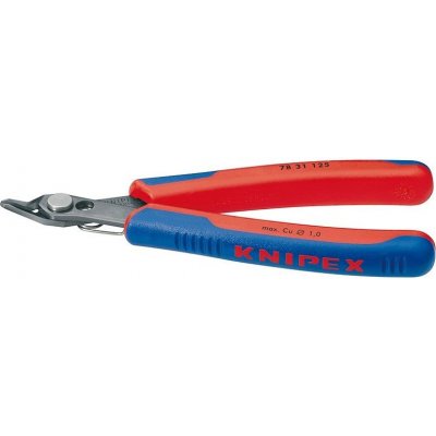 KNIPEX - Štípací kleště boční - Electronic Super Knips - 125mm, pro elektroniku, bez fasety, brunýrovaná ocel, vícesložkové rukojeti (7831125) – Zboží Mobilmania