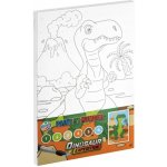 Creative Craft Group Malování na plátno podle čísel sada 19,5x29,7cm dinosaurus – Hledejceny.cz
