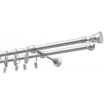 GAROL Kovová garnýž Davi dvojitá exclusive satyna komplet 120 cm – Zboží Mobilmania