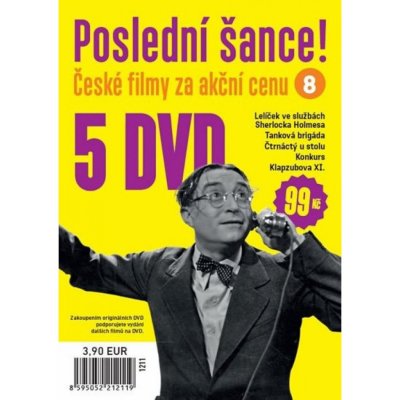 Poslední šance 8 (Lelíček ve službách Sherlocka Holmesa, Tanková brigáda, Čtrnáctý u stolu, Konkurs, Klapzubova XI.): 5DVD