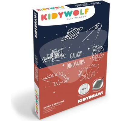 Kidywolf Doplňkové karty Kidydraw mini Galaxie a dinosauři – Sleviste.cz