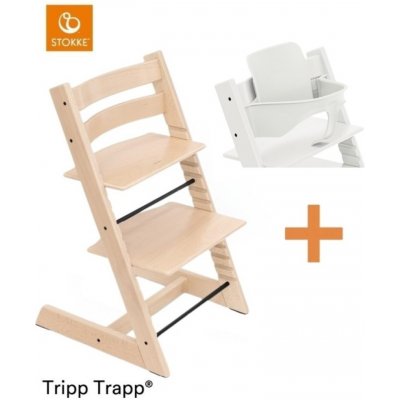 Stokke Set Tripp Trapp Natural + Baby set White – Sleviste.cz