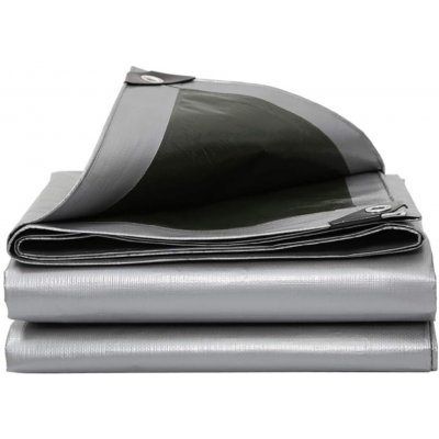 ShopJK KRYCÍ plachta STŘÍBRNO ČERNÁ 2X2 M 260G/M2 – Sleviste.cz