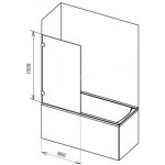 Ravak BVS1-80, 800 x 1500 mm, jednodílná pevná, transparent 7U840A00Z1 – Zbozi.Blesk.cz