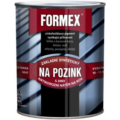 Barvy a laky Hostivař Antikorozní základ na pozink FORMEX S2003 9 L 0110 šedý