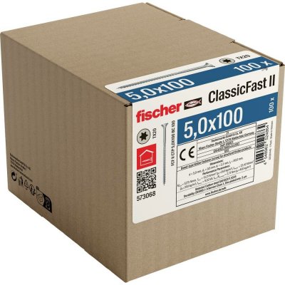 Fischer 573068 šrouby do dřevotřísky 100 mm TX 100 ks – Hledejceny.cz