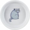 Miska pro kočky Trixie keramická miska s černou kočkou, s okrajem 0,25 l/13 cm