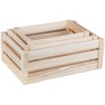 ČistéDřevo Dřevěné bedýnky borovice - komplet 3 ks – Zboží Dáma