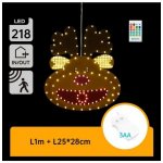 Aigostar LED Vánoční dekorace 218xLED/3xAA IP44 + dálkové ovládání sob 28 cm B10303AAED – Hledejceny.cz