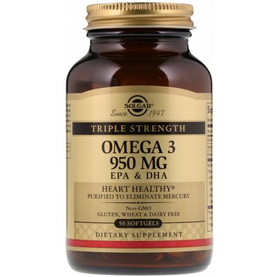 Solgar rybí olej tran omega v kapslích omega-3 mastné kyseliny 50 ks – Hledejceny.cz