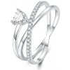 Prsteny Mabell Dámský stříbrný prsten ALLIES CZ221BSR336 6C45