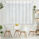 EUROFIRANY ZÁCLONA NA KROUŽCÍCH CASSIE 300X150 CM BÍLÁ – Zboží Mobilmania