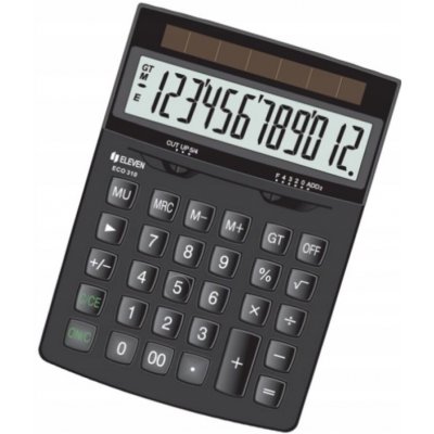 Eleven Kalkulačka ECC310, černá, stolní, desetimístná, solární napájení – Sleviste.cz