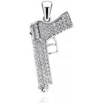 Brilio Silver Hravý stříbrný přívěsek pistole PT31W – Sleviste.cz