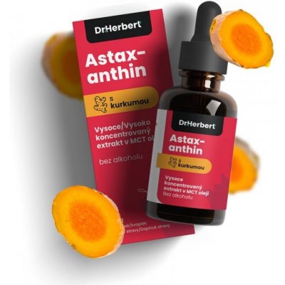 Dr. Herbert Astaxanthin s Kurkumou v MCT oleji 10 ml – Hledejceny.cz