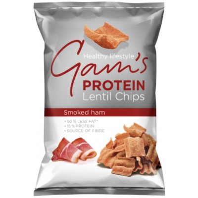 Gam's Proteinové čočkové lupínky s příchutí uzené šunky 65 g – Zboží Dáma
