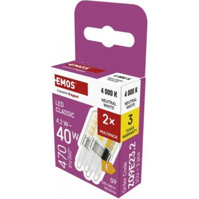 Emos LED žárovka Classic JC G9 4,2 W 40 W 470 lm n – Hledejceny.cz