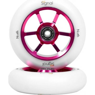 North kolečko Signal Pro Scooter Wheels 115mm Magenta White MAGENTA WH 2 ks – Zboží Dáma