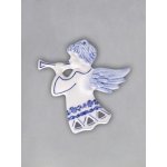 Cibulák Vánoční ozdoba anděl s trumpetou prolamovaný 9,5 cm originální cibulákový porcelán Dubí cib 10634 – Zboží Dáma