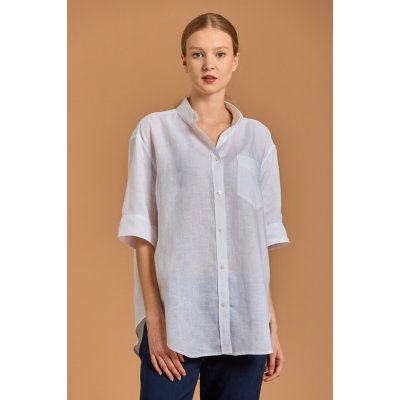 Gant D2. Rel SS Linen Chambray shirt bílá – Zbozi.Blesk.cz