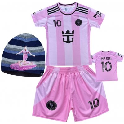Numberoplus Premium dětský fotbalový dres Komplet + fotbalová pletená čepice Inter Miami CF 25/26 - King Messi 10 – Zboží Dáma