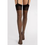 Fiore Punčochy na podvazkový pás O 4010 Adora 8 DEN Černá – Sleviste.cz
