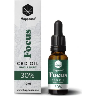 Happease Focus CBD Olej Jungle Spirit 30 % CBD 3000 mg 10 ml