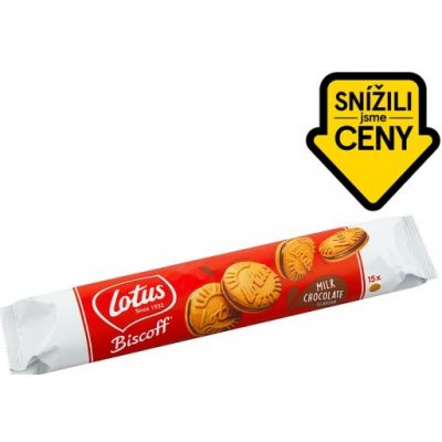 Lotus Biscoff Karamelizované sušenky spojené náplní s příchutí mléčné čokolády 150 g – Zboží Dáma