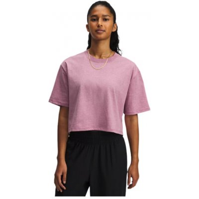 Under Armour Dámské tričko Rival SS Fuchsia Dusk Light Heather – Zboží Mobilmania